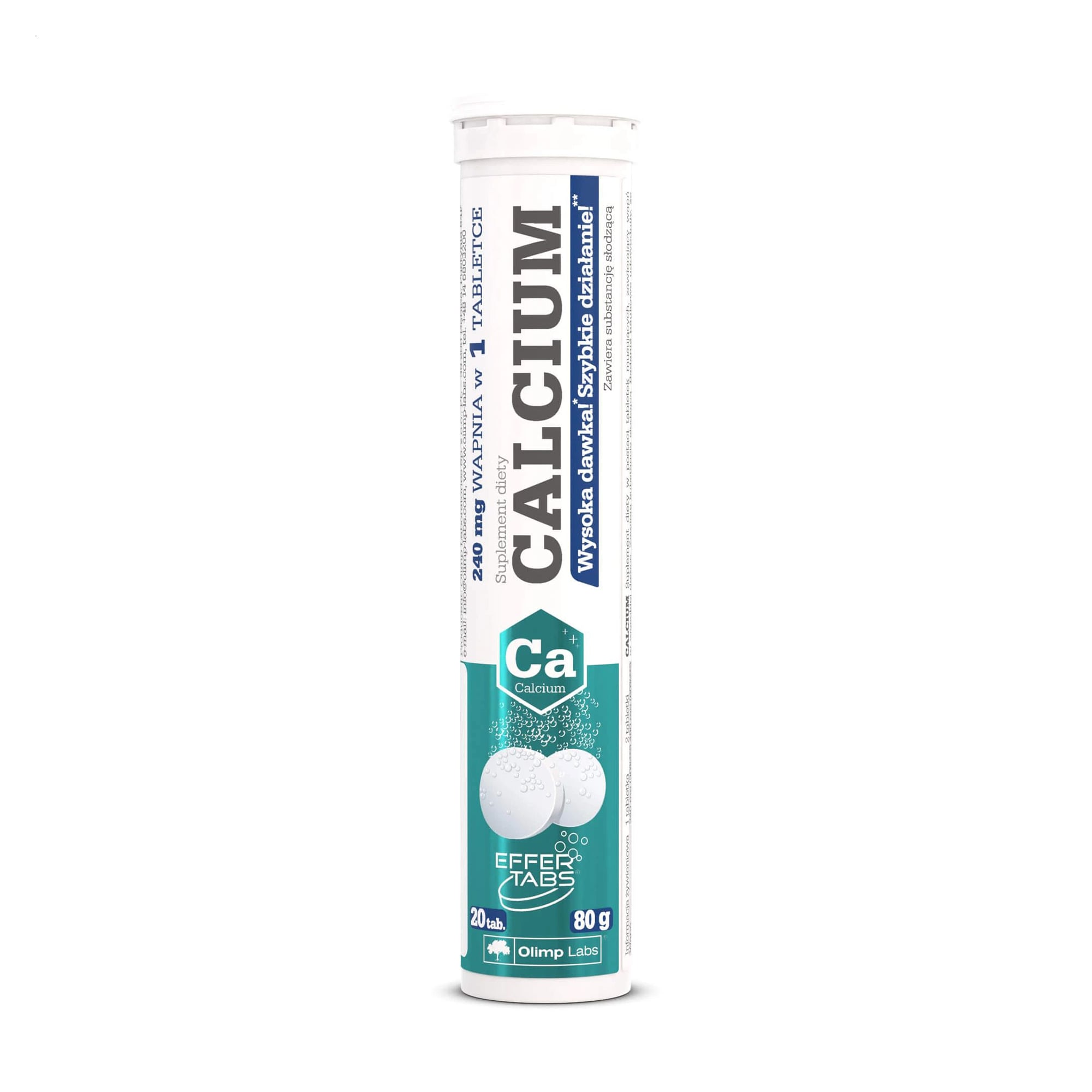 Кальцій Olimp Sport Nutrition Calcium зі смаком лимону, 20 шипучих таблеток